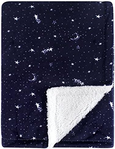 Yoga Sprout Mink Blanket with Sherpa Backing, Moon