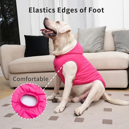 Vecomfy Warm Dog Coats with Hoodie,Winter Dog Jackets for Small Dogs