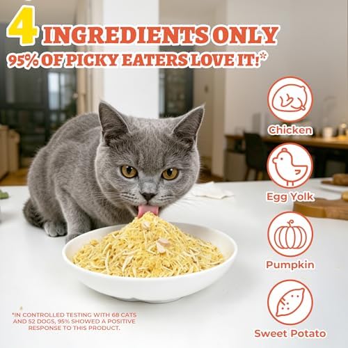 Wellix Freeze Dried Topper with Pumpkin&Sweet Potato for Dogs&Cats, 7.05oz