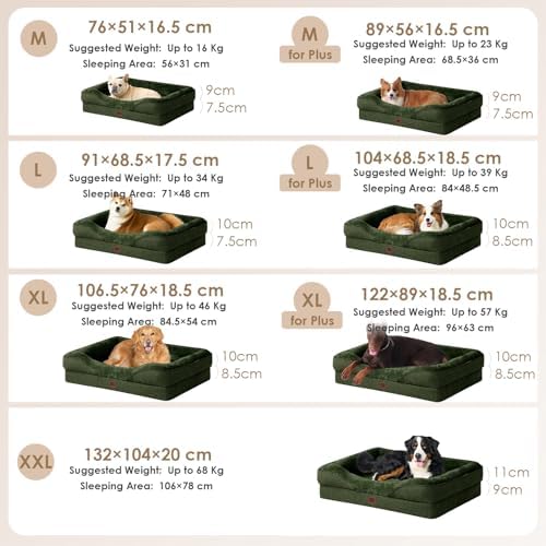 EHEYCIGA Orthopedic XXL Dog Bed for Large Dog, Memory Foam Dog Couch