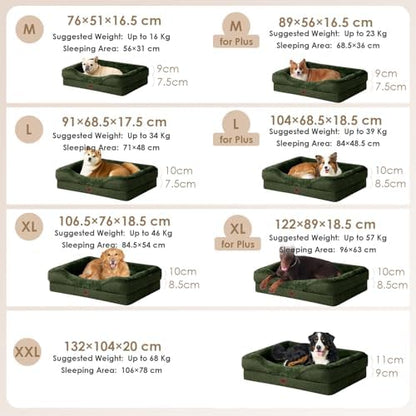 EHEYCIGA Orthopedic XL Dog Bed for Large Dog, Memory Foam Dog Couch
