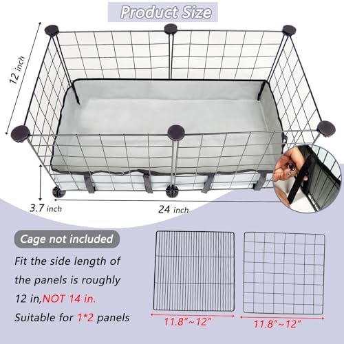 DZWLKJ Guinea Pig Cage Liner Tarp Bottom Waterproof and Washable Base Also for Rabbits, Bunny, Chinchesillas, Hedgehog, Ferrets and Other Small Animals(12x24 inches)