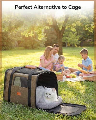 Morpilot Pet Carrier for Large Cats, Puppies & Small Dogs Up to 20lbs