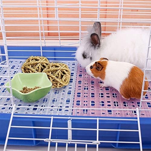 10PCS Bunny Chew Toys Grass Balls Rabbit Gnawing Treats for Guinea Pig