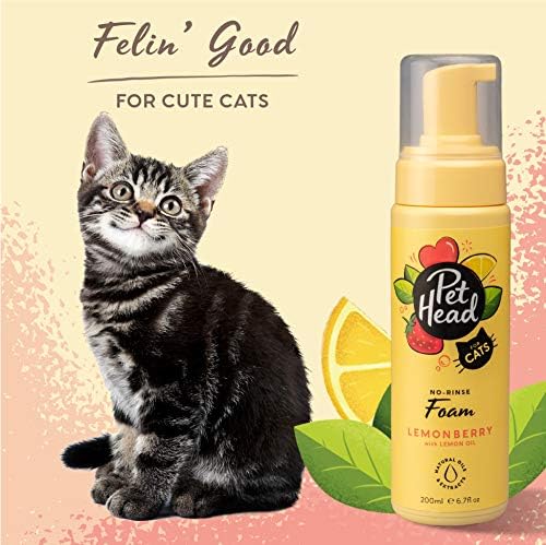 Pet Head Felin' Good Cat No Rinse Foam | Fruity Scent | 6.7 fl. oz.