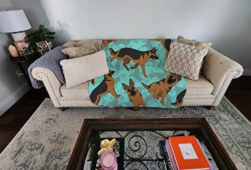 Caroline's Treasures MLM1010LQB German Shepherd Quilted Blanket 50x60 Artwork Pattern Quilted Throw Blanket for Bed, Couch, Sofa, Soft and Lightweight