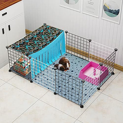 RIOUSSI Guinea Pig Hideout Hideaway Corner Fleece Toys Cage Accessories