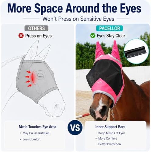 Horse Fly Mask for Horses with Ears