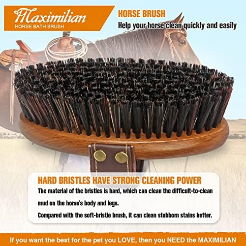MAXIMILIAN Handmade Horse Brush Professional Horse Brushes for Grooming