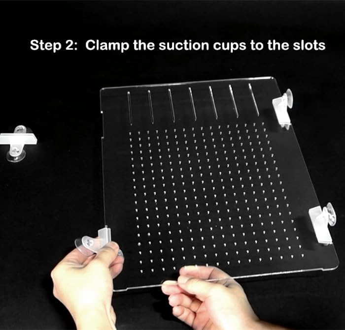 Acrylic Aquarium Divider Kit 5.5/10 / 20L / 20H / 29 / 40B / 55/75 / 125gal Fish Tank with Suction Cups (40gal Top Fin)