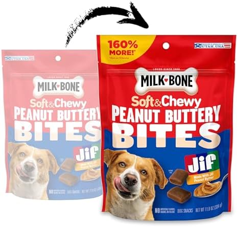 Milk-Bone Soft & Chewy Peanut Buttery Bites, 11.8 Oz. Bag