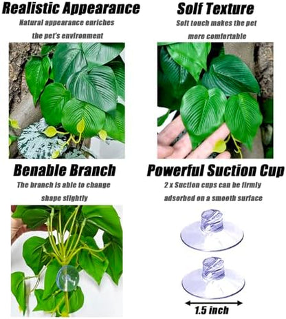 Woyrise Fake Reptile Plants for Terrarium,Tank Decor, Artificial Plant