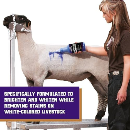 Weaver Livestock Whitening Shampoo for Horses, Pigs, Cattle, Gentle, and Effective Coconut-Based Hide, Hair, and Shampoo, Daily Use, Cattle Show Supplies