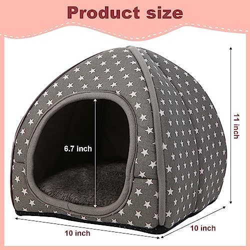 Cozy Guinea Pig Hideout Bed Soft Fleece Material Removable Cushion Washable and Dryer Friendly Perfect Cage Accessories for Rabbits Hamsters Hedgehogs