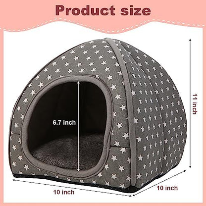 Cozy Guinea Pig Hideout Bed Soft Fleece Material Removable Cushion Washable and Dryer Friendly Perfect Cage Accessories for Rabbits Hamsters Hedgehogs