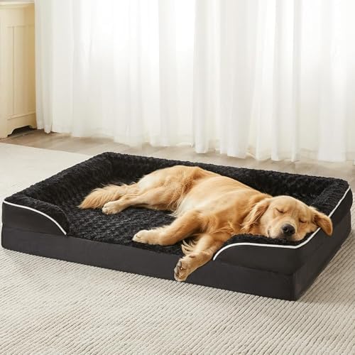 WNPETHOME Orthopedic Washable XL Dog Bed for Senior Dog Cozy Sleep