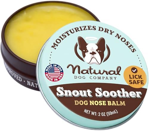 Natural Dog Company Snout Soother Dog Nose Balm – Moisturizer for Dry Crusty Noses, Summer Care for Outdoor Dogs, Hot Weather, Beach Days & Walks with Coconut Oil & Shea Butter, 2 oz Tin