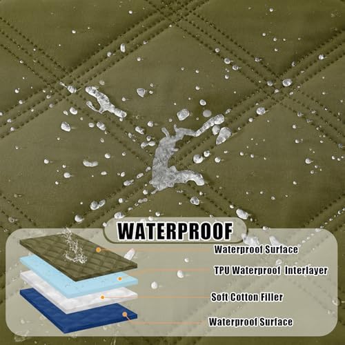 Smiry Waterproof Dog Bed Cover, Reversible Pet Blanket for Sofa Couch