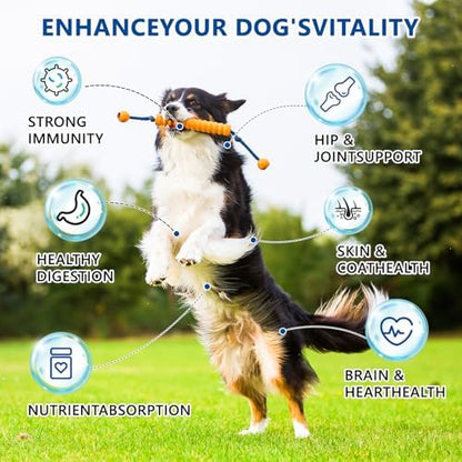 Dog Multivitamin Chews 150ct 40-in-1 Dog Vitamins and Supplements Chewable Contain Probiotics Omega-3 Glucosamine, Multivitamin for Dogs Skin Coat Heart Joint Liver Brain Eyes Immune Support