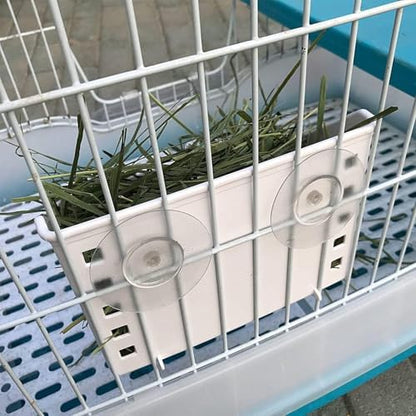 kathson Hay Feeder for Rabbit, Bunny Hay Holder Guinea Pig Hay Feeder Plastic Hay Rack for Rabbits Small Animal Chinchilla Ferret (7.5 X 4.7 X 5.5 inch)
