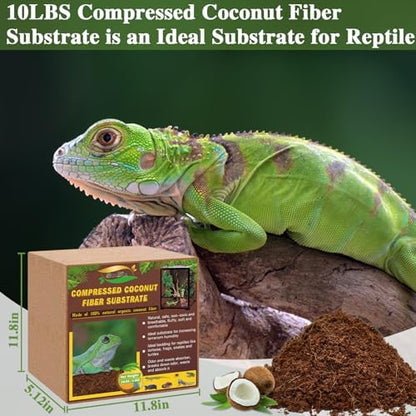 ZeeDix 10LBS Coconut Fiber Substrate, Premium Coco Coir Reptile Substrate