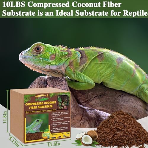 ZeeDix 10LBS Coconut Fiber Substrate, Premium Coco Coir Reptile Substrate
