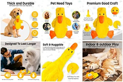 FGA MARKETPLACE Duck-Monkey Flat NO Stuffing NO Squeak Plush Dog Toy, Funny Style Will Entertain Your Pet for Hours, Recommended for Small and Medium Dog 21 INCH Long