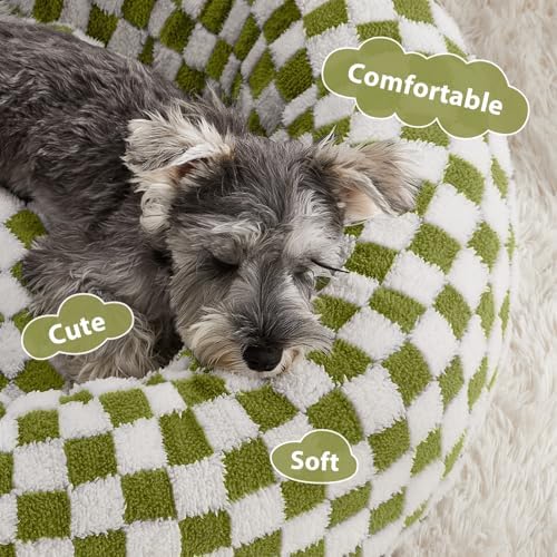 BFPETHOME Medium Washable Cozy Donut Dog Beds for Dogs