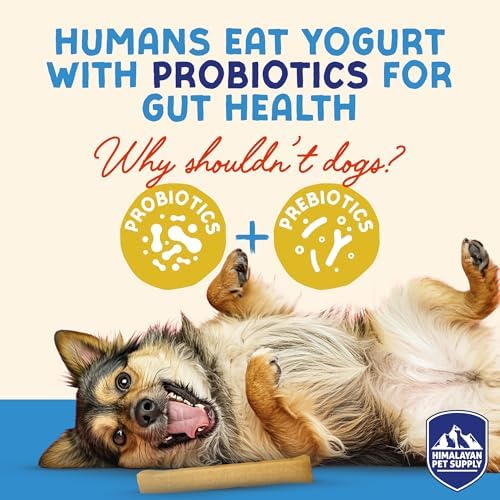 Himalayan Dog Chew Yogurt Sticks, Probiotic Treats, Peanut Butter, 5 Treats