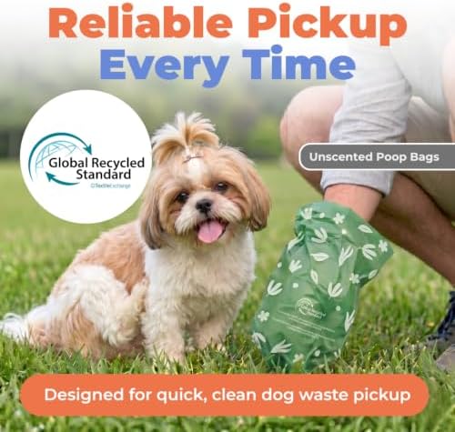 Best Pet Supplies GRS Poop Bags for Dogs - 300 Count, Green, Unscented
