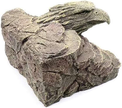 Reptile Rock Basking Platform, Gecko Hide Cave Hiding Place, Snake Cave and Hides for Reptiles, Amphibians, and Small Animals, Lizards (Type-D（Medium）)