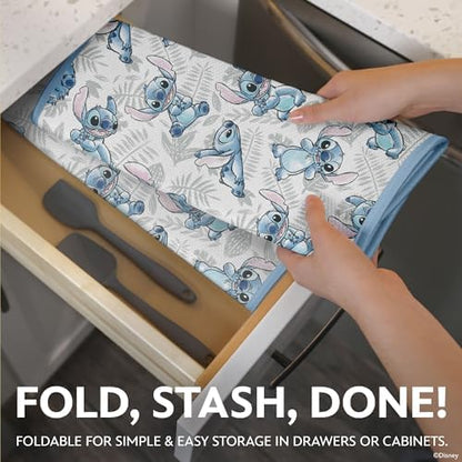 Disney Stitch Dish Drying Mat for Kitchen Counter, 2-Pack, 16"x18"