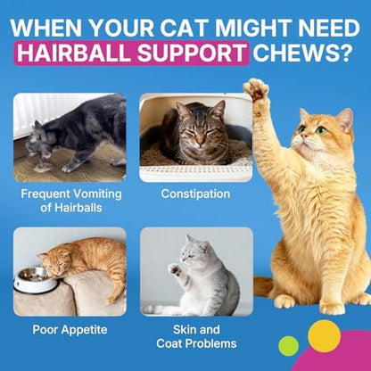 WEALLIN Cat Hairball Support Chews Cat Hairball Remedy Treats 500 Chews