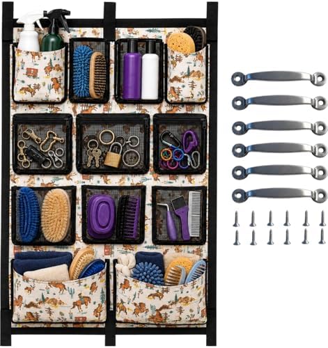 Horse Trailer Organizer & Grooming Bag, Heavy Duty Hanging Door Caddy