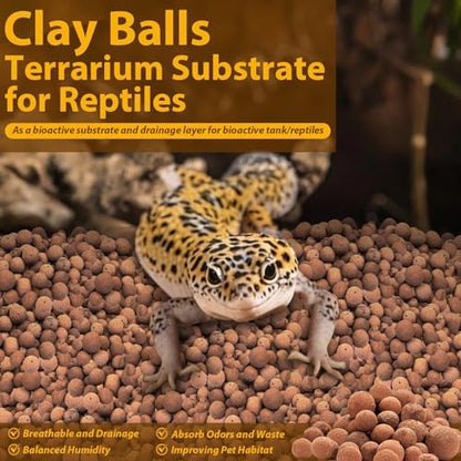 Legigo 2 LB Organic Expanded Clay Balls Terrarium Substrate for Reptiles
