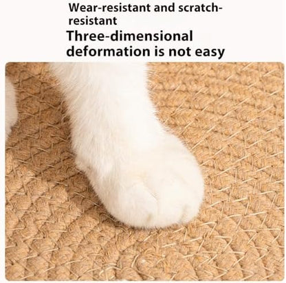 Rattan Cat Litter Pet Bed for Home Pet Supply Pet Sleeping Cat Beds,for All Seasons Cat Hammock Foldable Sleeping Nest Basket Handmade Natural Cradle Scratcher Cuddler for Kitten Cute Style.