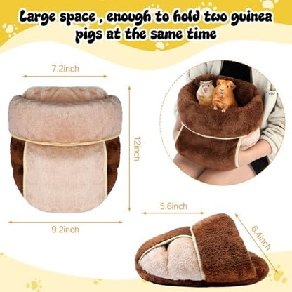 Wenqik 2 Pcs Guinea Pig Accessories, Guinea Pig Cuddle Sack, Vivid, XS