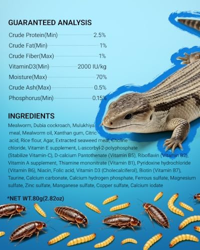 Crested Gecko Food Insect Puree-Dubia Paste Reptile Food Made with Fresh Insects 2.82oz
