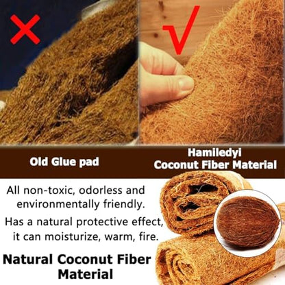 Hamiledyi Reptile Carpets 4Pcs Natural Coconut Fiber Tortoise Carpet Mats