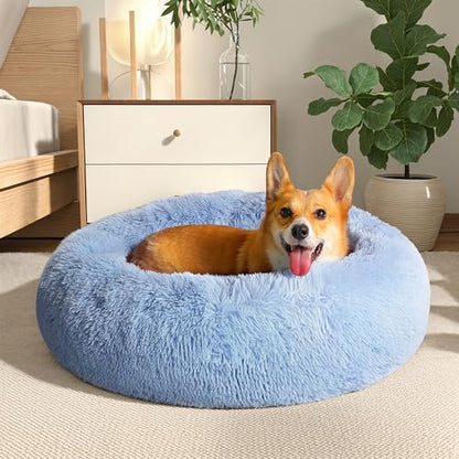 Western Home Calming Donut Small Dog Cat Bed Washable Puppy Bed,24"