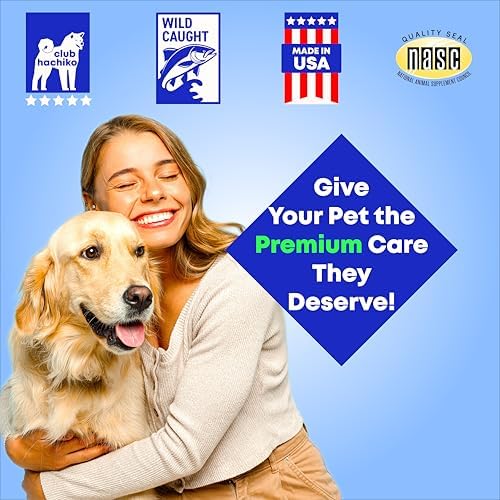 Wild-Caught Alaskan Salmon & Pollock Oil for Dogs – Omega-3 for Itchy Skin, Shedding, Allergies & Joint Support – NASC Certified – 16oz Liquid Food Topper | Club Hachiko