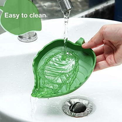 Boao 2 Pieces Leaf Reptile Food Water Bowl Plate Feeding Dish for Tortoise