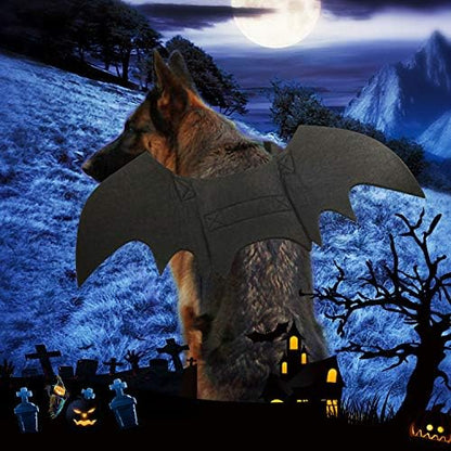 Rypet Dog Bat Costume for Large Dogs, Halloween Pet Costume Bat Wings, XL