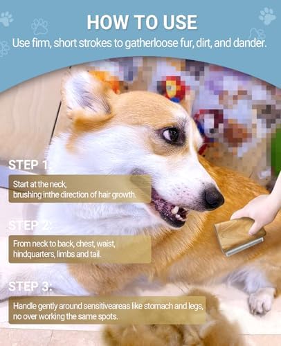 Dog Brush for Shedding | Pet pro Grooming Tool, Cat Grooming Supplies, Deshedding Dog Brush | Combs for Daily Cleaning and Grooming of Pet Hair (4.3 Inch (M))