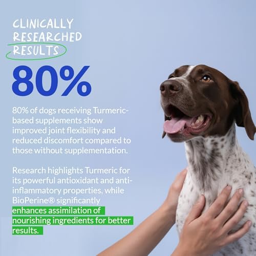 Turmeric for Dogs 120 Tablets - Anti-Inflammatory, Joint & Collagen