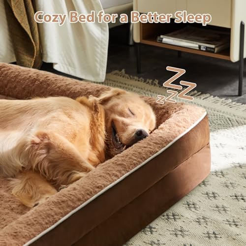 WNPETHOME Orthopedic Washable XXL Dog Bed for Senior Dog Cozy Sleep
