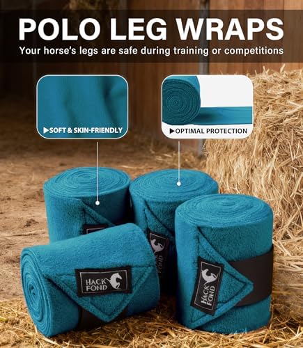 Polo Wraps for Horses Set of 4, Leg Wraps for Horses