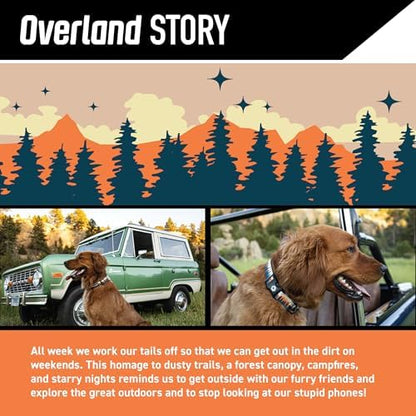 Wolfgang Wide Venture Dog Collar Overland Print X-Large