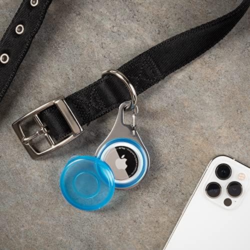Nite Ize WearAbout Pet Clippable Tracker Holder, AirTag Pet Holder, Blue