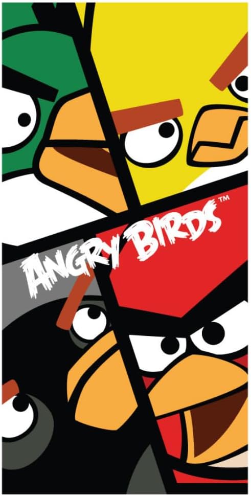 Collectibles Angry Birds Super Soft Cotton Bath/Pool/Beach Towel, 60 in x 30 in, (100% Officially Licensed Product) by Franco